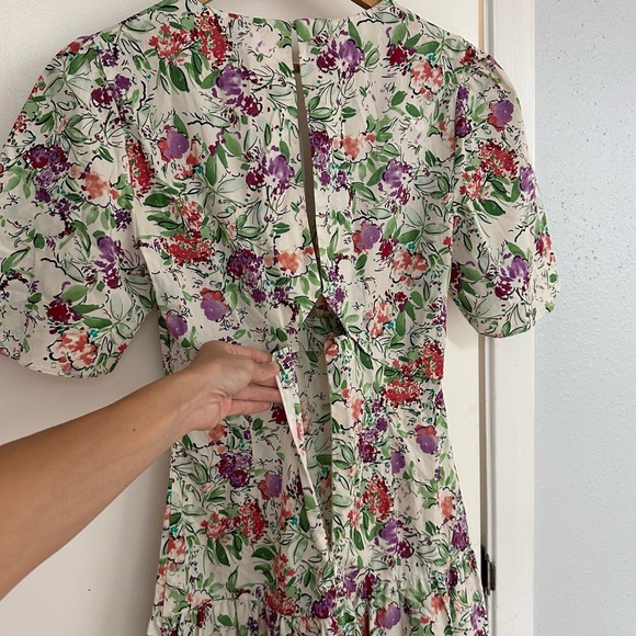 Zara Printed Cutout Midi Floral Dress size XS - Picture 10 of 14